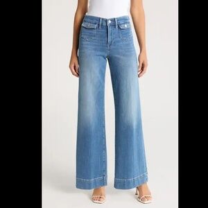 FRAME Le Slim Palazzo Patch Pocket Wide Leg Jeans (Doris)